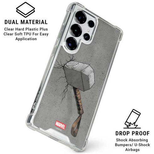 Marvel Thor Thor’s Hammer Mjolnir Galaxy S25 Ultra Clear Case