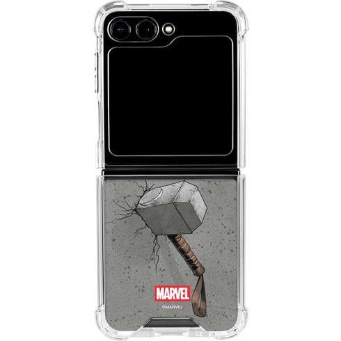 Marvel Thor Thor’s Hammer Mjolnir Galaxy Z Flip5 5G Clear Case