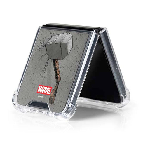 Marvel Thor Thor’s Hammer Mjolnir Galaxy Z Flip5 5G Clear Case