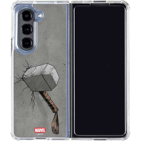 Marvel Thor Thor’s Hammer Mjolnir Galaxy Z Fold5 5G Clear Case