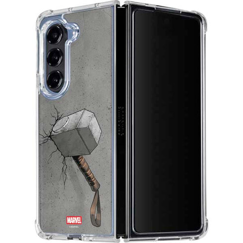 Marvel Thor Thor’s Hammer Mjolnir Galaxy Z Fold5 5G Clear Case