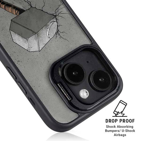 Marvel Thor Thor’s Hammer Mjolnir iPhone 14 Plus Kickstand Case
