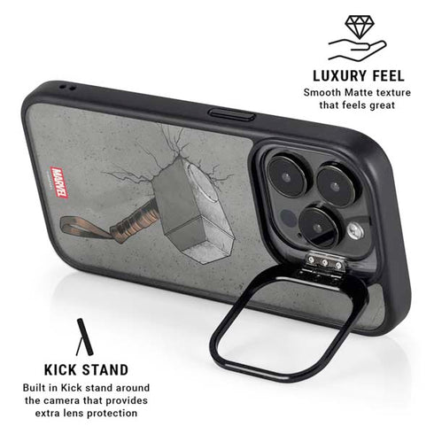 Marvel Thor Thor’s Hammer Mjolnir iPhone 15 Pro Max Kickstand Case