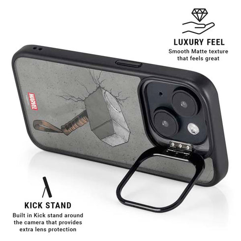 Marvel Thor Thor’s Hammer Mjolnir iPhone 16 Plus Kickstand Case
