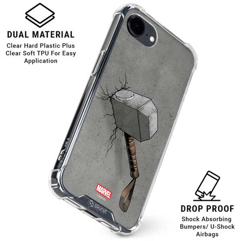 Marvel Thor Thor’s Hammer Mjolnir iPhone 16e Clear Case