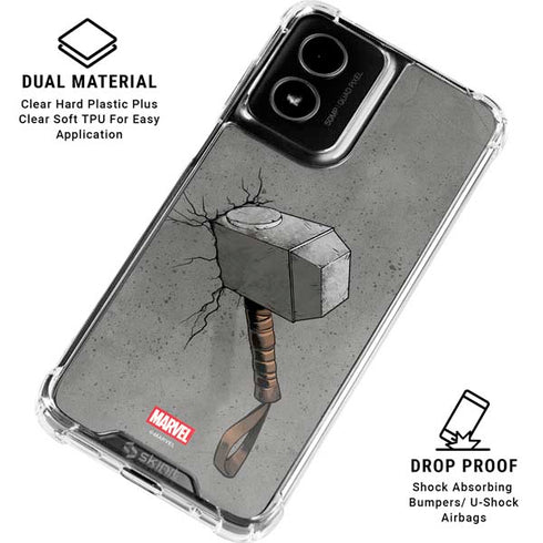 Marvel Thor Thor’s Hammer Mjolnir Moto G Power 5G (2024) Clear Case