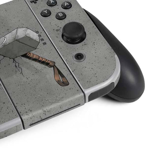 Marvel Thor Thor’s Hammer Mjolnir Nintendo Switch OLED (2021) Skin