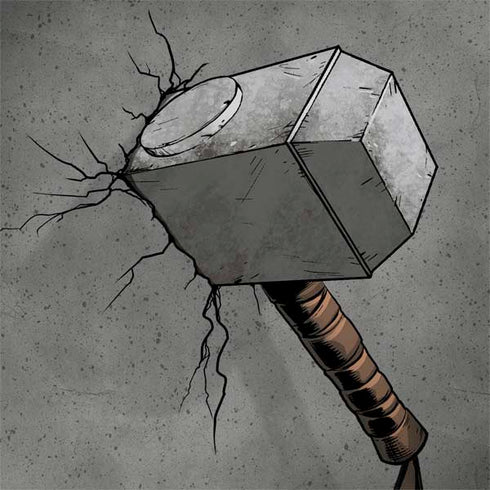 Marvel Thor Thor’s Hammer Mjolnir PlayStation 4 Gold Wireless Headset Skin