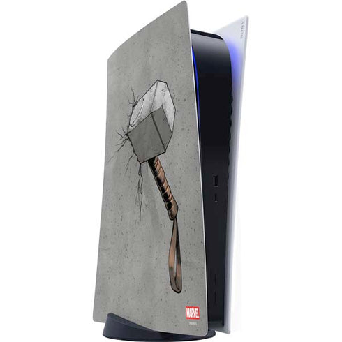 Marvel Thor Thor’s Hammer Mjolnir PS5 Digital Edition Console Skin