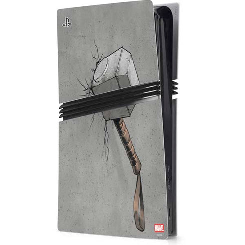 Marvel Thor Thor’s Hammer Mjolnir PS5 Pro Console Skin