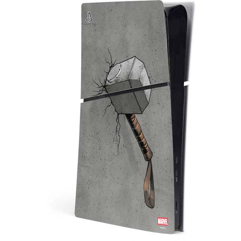Marvel Thor Thor’s Hammer Mjolnir PS5 Slim Digital Edition Console Skin
