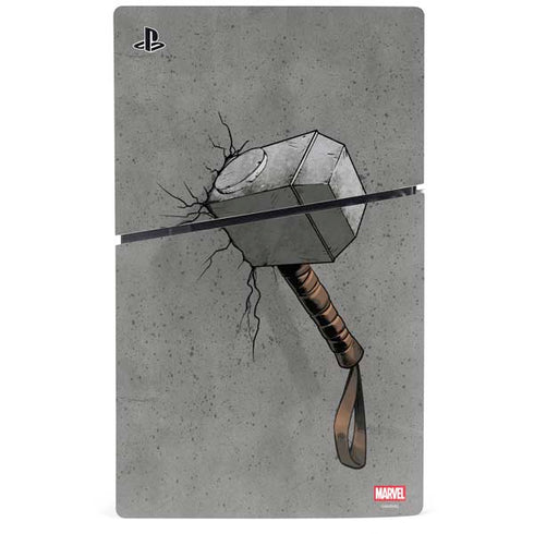 Marvel Thor Thor’s Hammer Mjolnir PS5 Slim Disk Bundle Skin