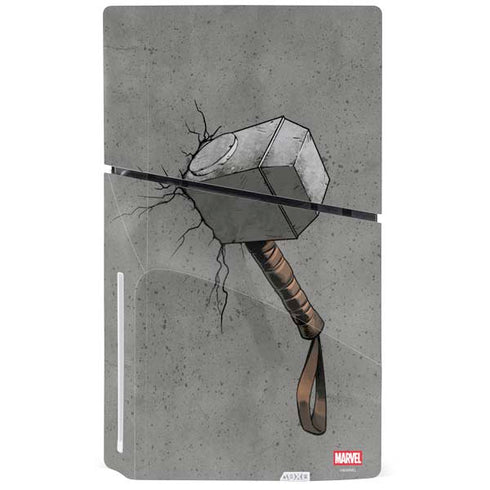 Marvel Thor Thor’s Hammer Mjolnir PS5 Slim Disk Bundle Skin