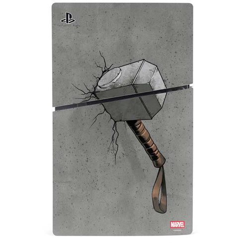 Marvel Thor Thor’s Hammer Mjolnir PS5 Slim Disk Console Skin