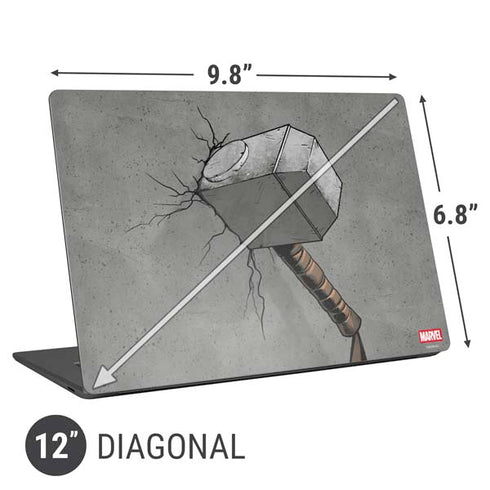Marvel Thor Thor’s Hammer Mjolnir Universal Laptop 12in (9.8 x 6.8in) Skin