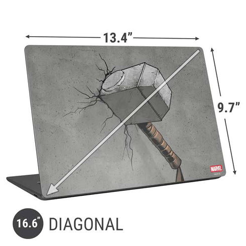 Marvel Thor Thor’s Hammer Mjolnir Universal Laptop 16.6in (13.4 x 9.7in) Skin
