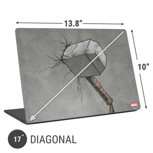 Marvel Thor Thor’s Hammer Mjolnir Universal Laptop 17in (13.8 x 10in) Skin