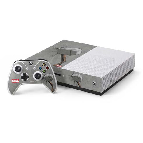 Marvel Thor Thor’s Hammer Mjolnir Xbox One S Console and Controller Bundle Skin