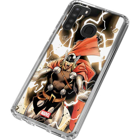 Marvel Thor Thor’s Lightning Galaxy A21 Clear Case