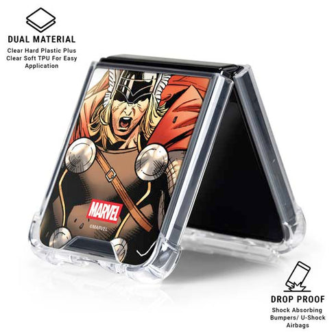 Marvel Thor Thor’s Lightning Galaxy Z Flip6 Clear Case