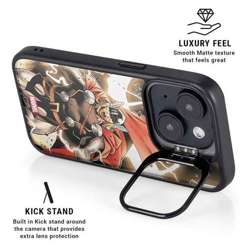 Marvel Thor Thor’s Lightning iPhone 15 Plus Kickstand Case