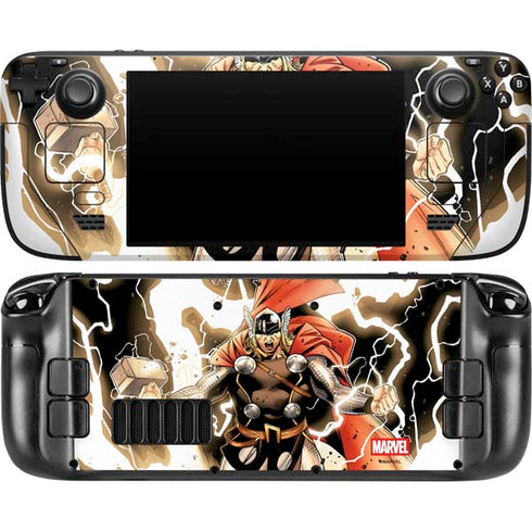 Marvel Thor Thor’s Lightning Steam Deck Handheld Gaming Computer OLED Skin