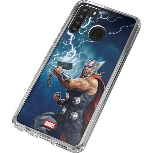 Marvel Thor Thor and Mjolnir Galaxy A21 Clear Case