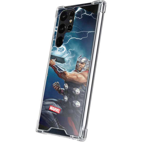 Marvel Thor Thor and Mjolnir Galaxy S22 Ultra Clear Case