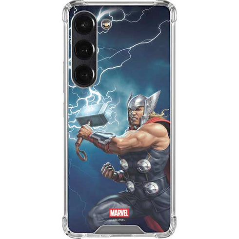 Marvel Thor Thor and Mjolnir Galaxy S23 Clear Case