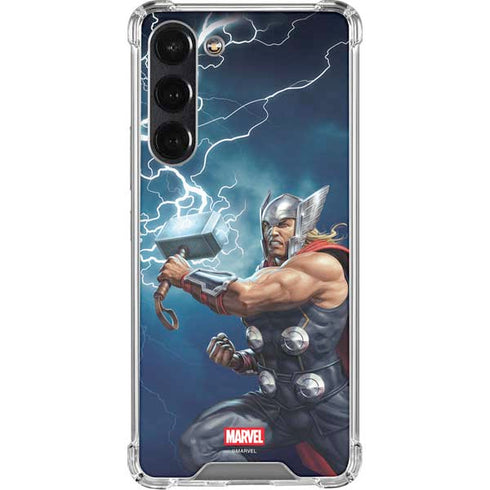 Marvel Thor Thor and Mjolnir Galaxy S24 FE Clear Case