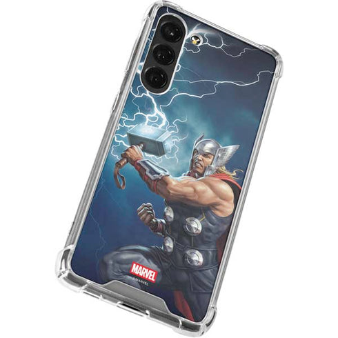 Marvel Thor Thor and Mjolnir Galaxy S24 FE Clear Case