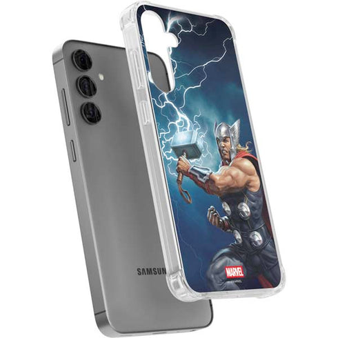 Marvel Thor Thor and Mjolnir Galaxy S24 Plus Clear Case