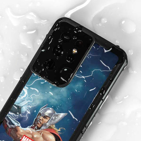 Marvel Thor Thor and Mjolnir Galaxy S24 Ultra Waterproof Case