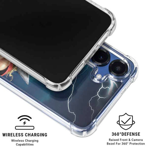 Marvel Thor Thor and Mjolnir Galaxy S25 Clear Case