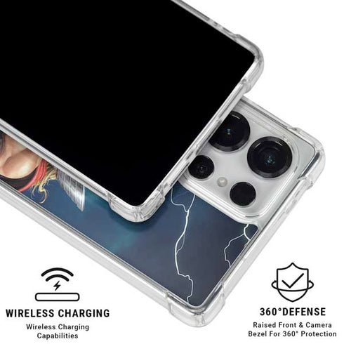 Marvel Thor Thor and Mjolnir Galaxy S25 Ultra Clear Case