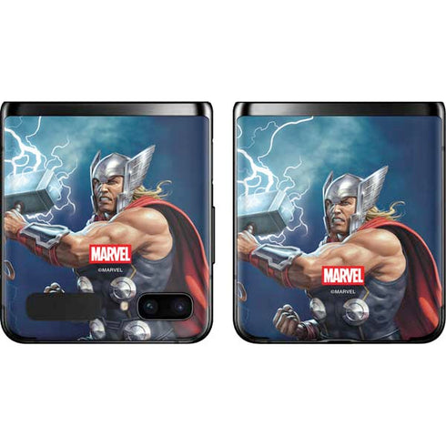 Marvel Thor Thor and Mjolnir Galaxy Z Flip Skin