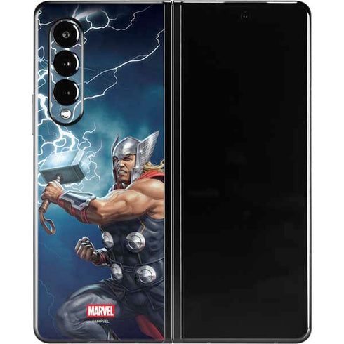 Marvel Thor Thor and Mjolnir Galaxy Z Fold3 5G Skin