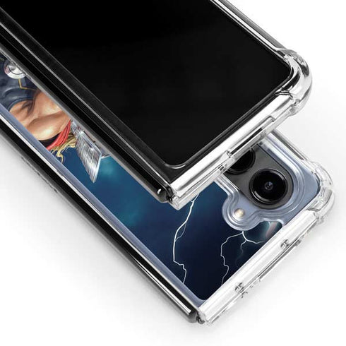 Marvel Thor Thor and Mjolnir Galaxy Z Fold5 5G Clear Case