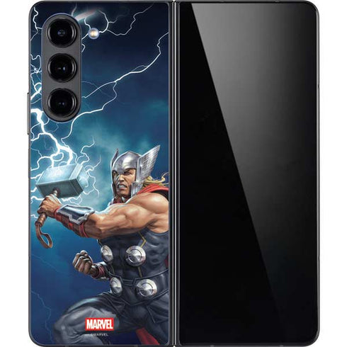 Marvel Thor Thor and Mjolnir Galaxy Z Fold5 5G Skin