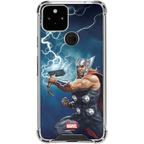 Marvel Thor Thor and Mjolnir Google Pixel 5 Clear Case