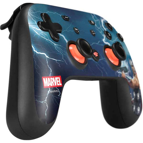 Marvel Thor Thor and Mjolnir Google Stadia Controller Skin