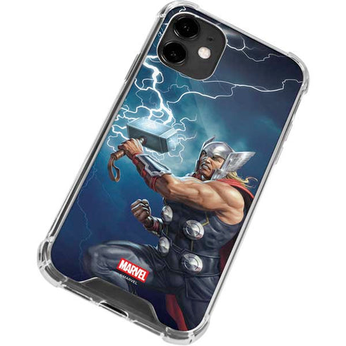 Marvel Thor Thor and Mjolnir iPhone 12 Mini Clear Case