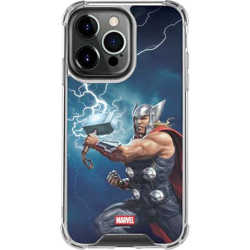 Marvel Thor Thor and Mjolnir iPhone 13 Pro Clear Case