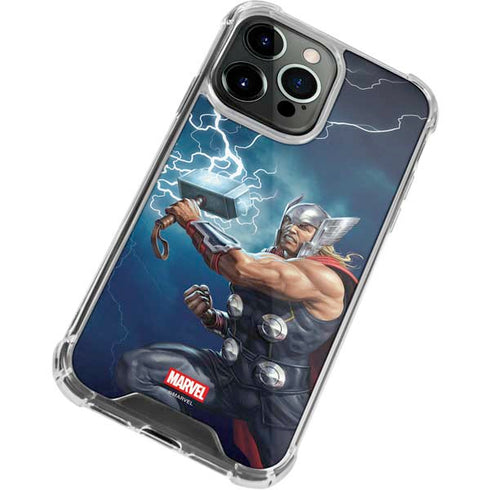 Marvel Thor Thor and Mjolnir iPhone 13 Pro Max Clear Case