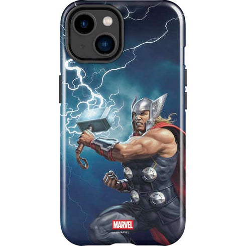 Marvel Thor Thor and Mjolnir iPhone 14 Plus Impact Case