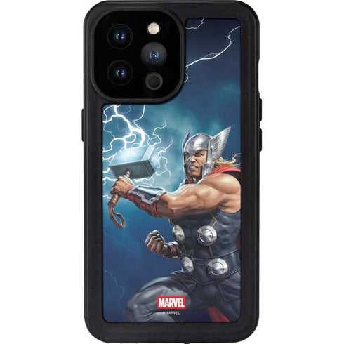 Marvel Thor Thor and Mjolnir iPhone 14 Pro Max Waterproof Case