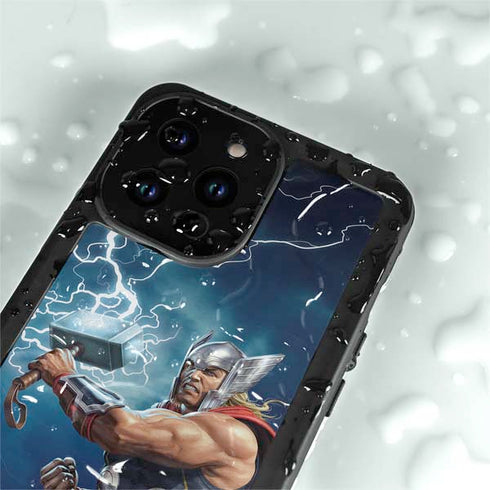 Marvel Thor Thor and Mjolnir iPhone 14 Pro Max Waterproof Case