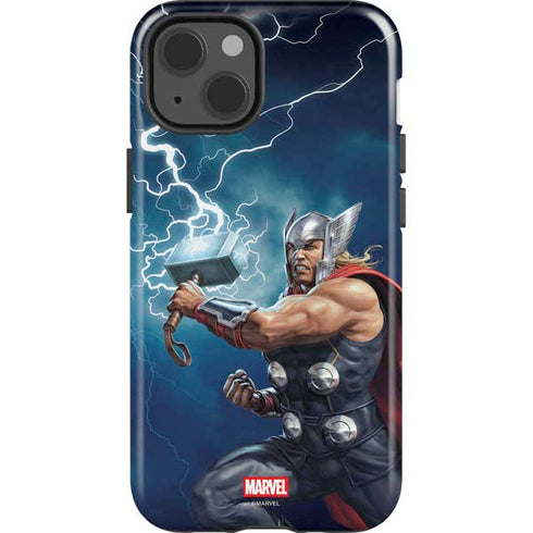 Marvel Thor Thor and Mjolnir iPhone 15 Plus Impact Case