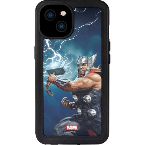 Marvel Thor Thor and Mjolnir iPhone 15 Plus Waterproof Case