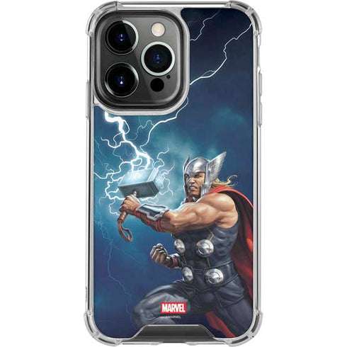Marvel Thor Thor and Mjolnir iPhone 15 Pro Clear Case